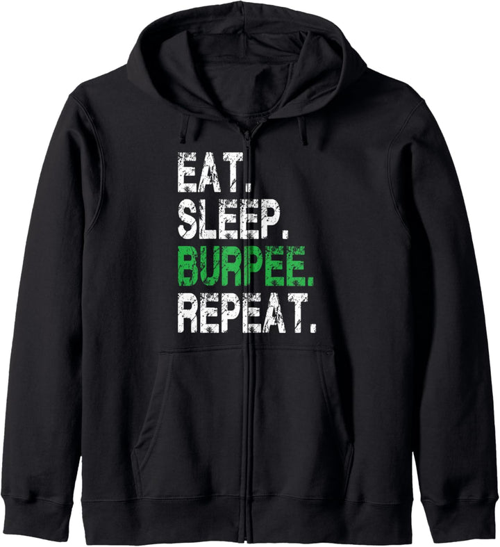 Eat Sleep Burpees Repeat Shirt für Gym und Workout Muscle Kapuzenjacke