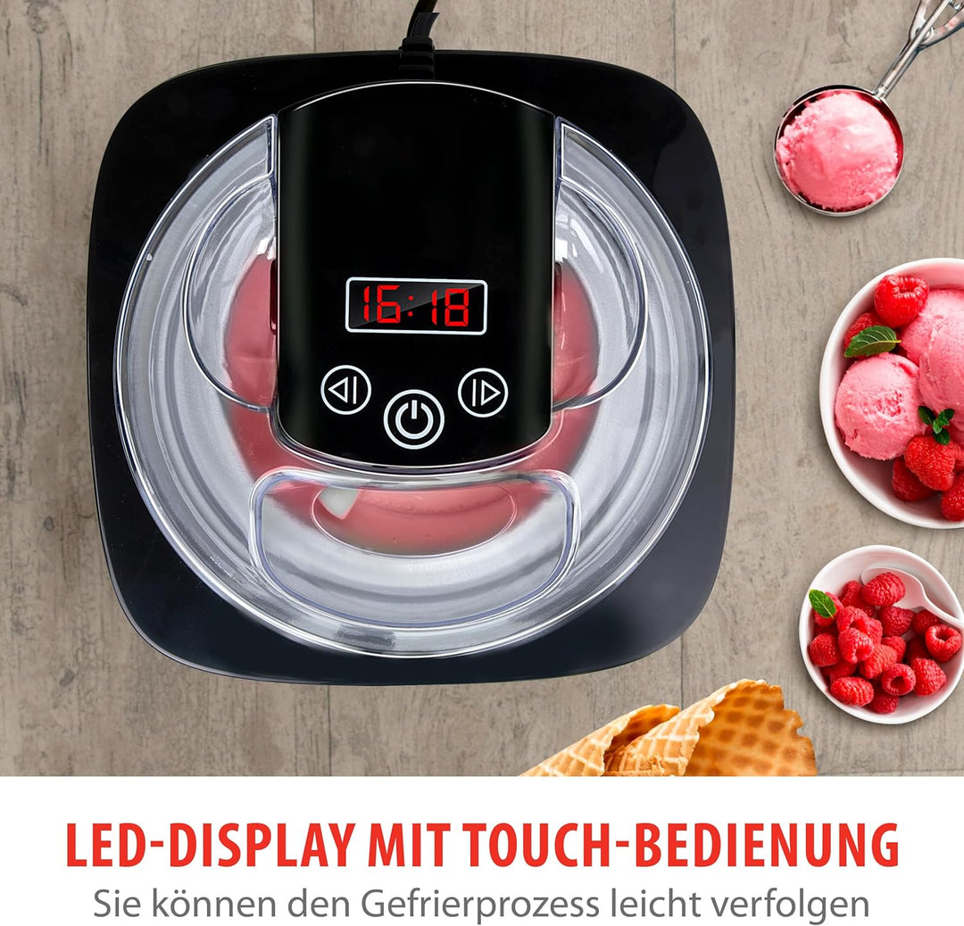 alpina Eismaschine - Softeismaschine - Geeignet für Eiscreme, Gelato, Gefrorener Joghurt und Sorbet