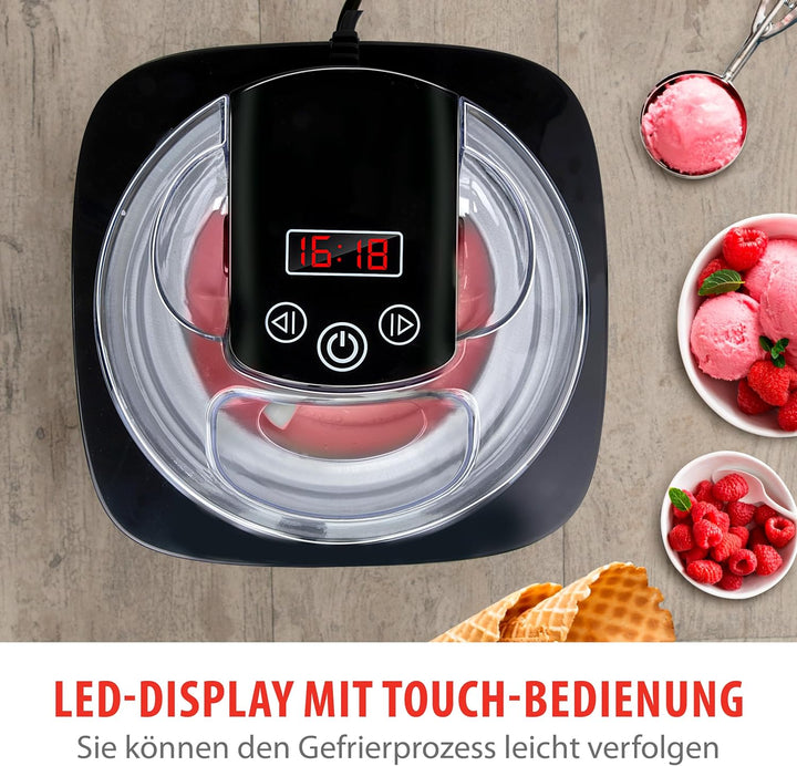 alpina Eismaschine - Softeismaschine - Geeignet für Eiscreme, Gelato, Gefrorener Joghurt und Sorbet