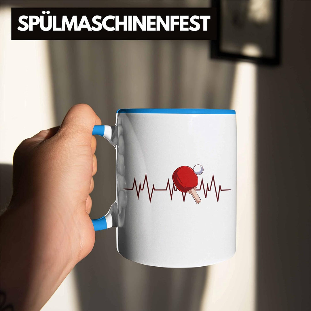 Lustige Tischtennis-Tasse - Das ideale Geschenk für Tischtennisspieler (Blau), Blau