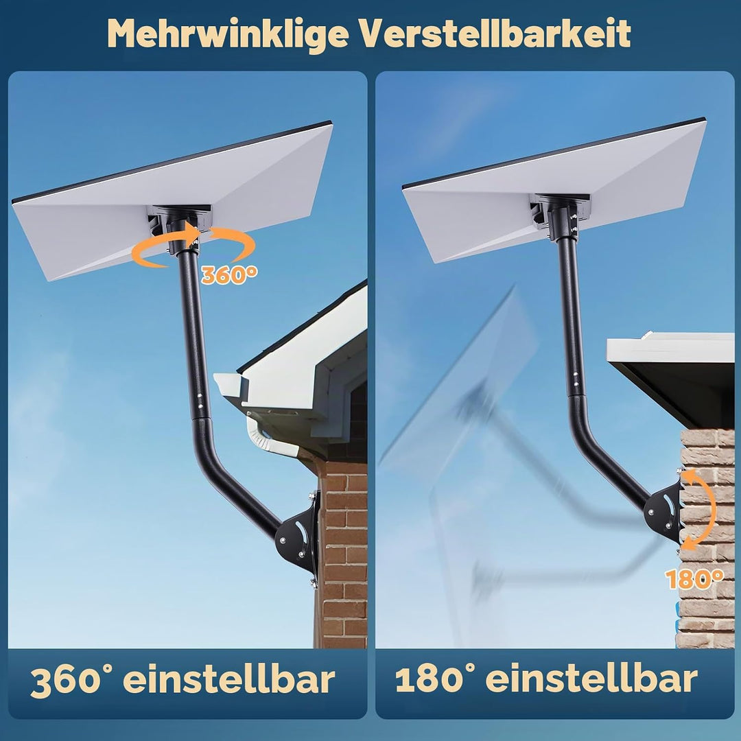 FOOING Starlink Gen 3 Montagekit mit 2 U-Bolzen-Schellen - Schwerlast-Verstellbarer Mast- &amp; Wandadap