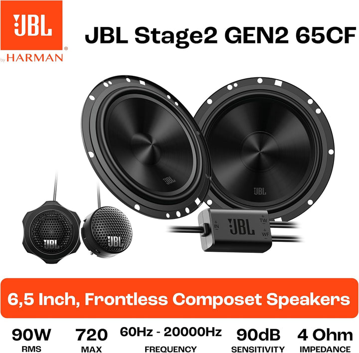 JBL Stage2 GEN2 65CF Komponenten Lautsprecher Auto 165mm (6,5 Zoll): von Harman Kardon Car HiFi mit