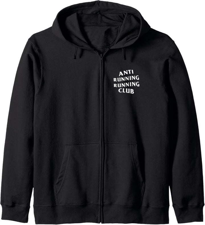 Running Club White Logo (vorne + hinten) Kapuzenjacke