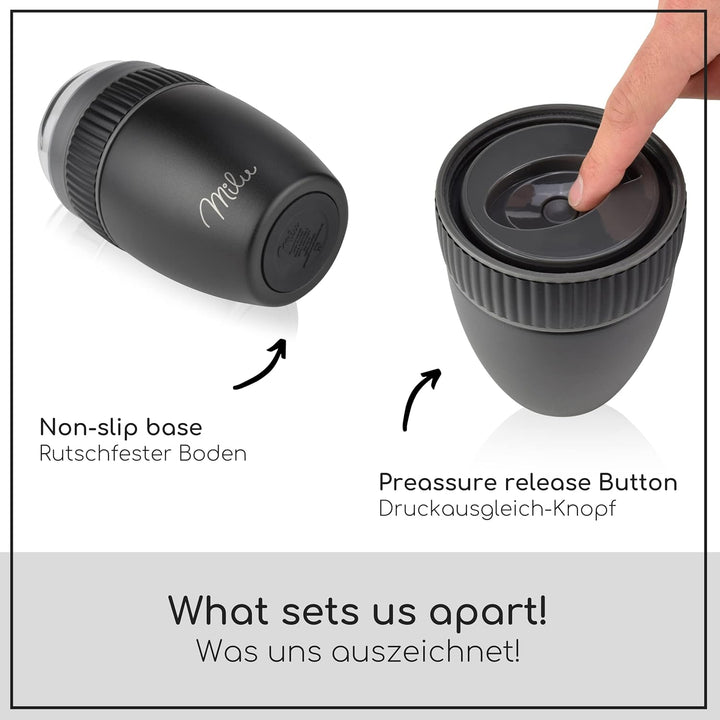 Milu Müslibecher to go 400ml I isolierter Edelstahl Joghurtbecher für Müsli I auslaufsicherer Becher