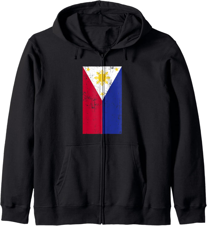Philippines Southeast Asia Manila Distressed Flag Kapuzenjacke