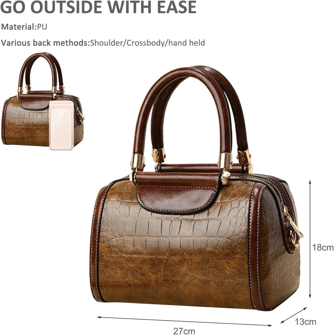 NICOLE & DORIS Handtasche Damen Designer Umhängetasche Mode Schultertaschen PU Leder Satchel Handtas