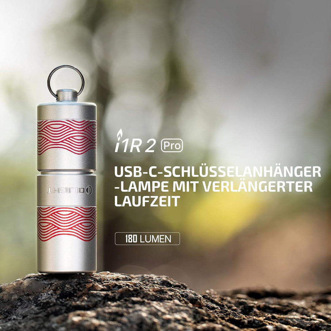 OLIGHT I1R II Pro EOS Mini LED Taschenlampe 180 Lumen Superhelle USB-Aufladbare Handlampe Schlüsselb