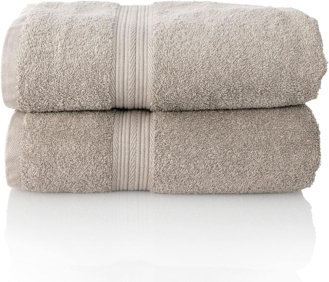 ALCLEAR Premium Frottier Handtuch Set, Frotteeserie in 6 Farben und 5 Grössen, Farbe: SILBERGRAU, 2X