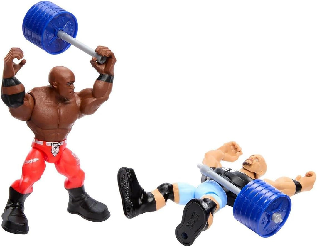 WWE Knuckles Crunchers Figur 10 cm – Figuren Bobby Lashley + Zubehör