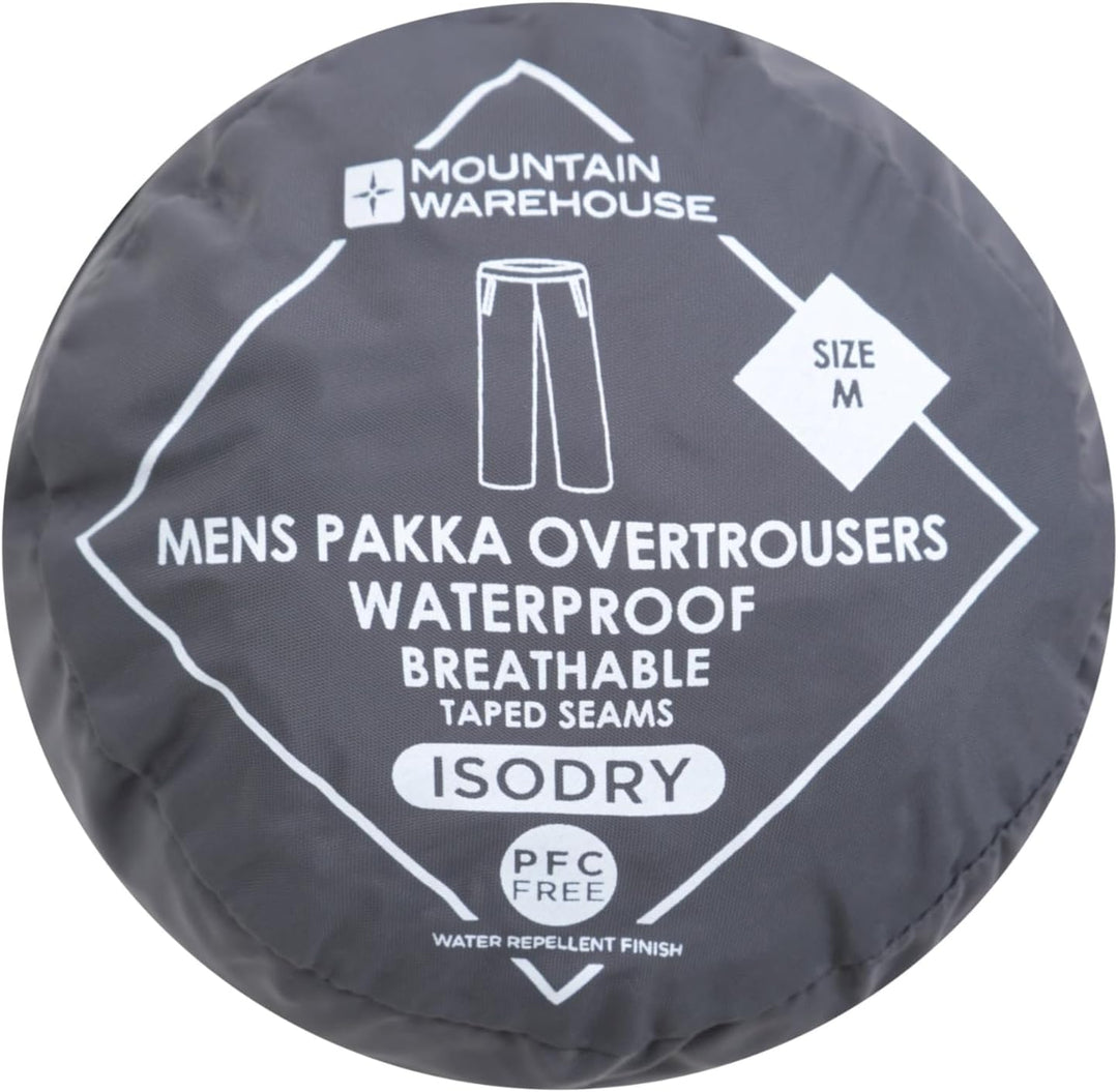 Mountain Warehouse Pakka wasserdichte Überziehhose für Herren - Schnell trocknende Regenüberhose, ve