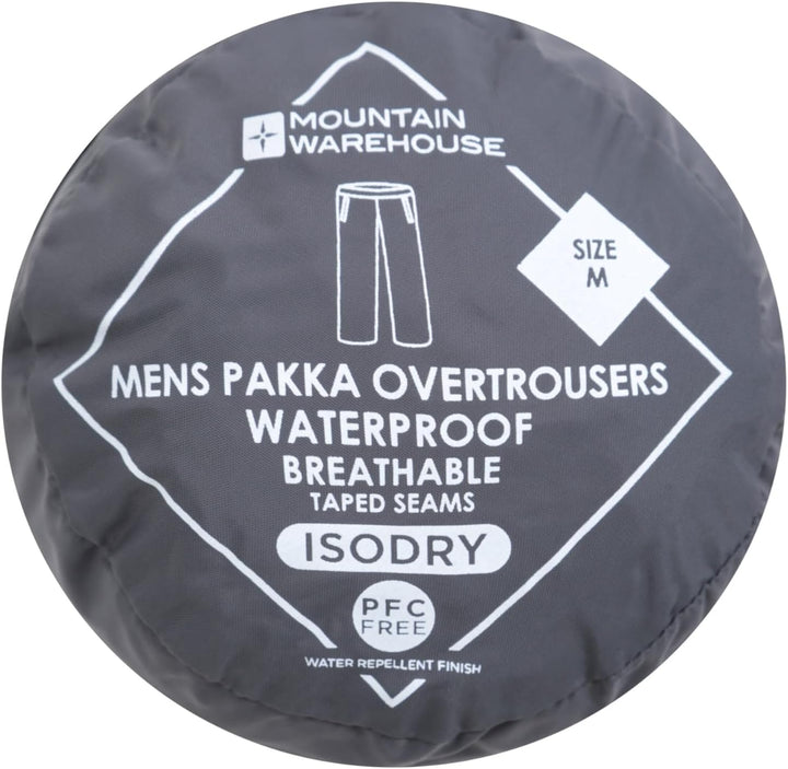 Mountain Warehouse Pakka wasserdichte Überziehhose für Herren - Schnell trocknende Regenüberhose, ve