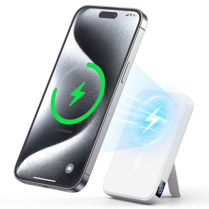 Powerbank für Magsafe, 12000mAh Power Bank für iPhone, PD 22.5W USB-A Ausgabe, Kabelloses Tragbares