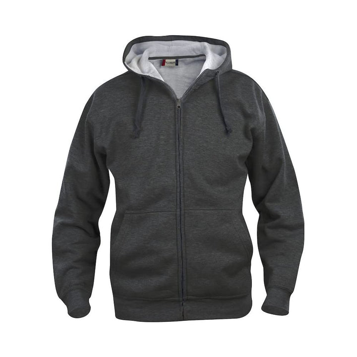CliQue - Herren Kapuzen-Sweatjacke 'Basic Hoodie' / anthrazit meliert (955), S