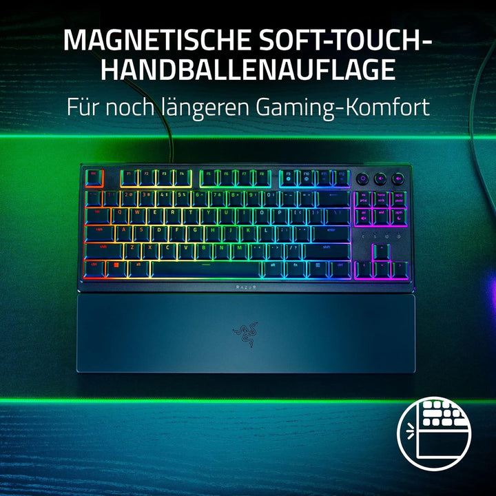 Razer Ornata V3 Tenkeyless - Kompakte Flache Gaming-Tastatur (Mecha-Membran-Switches, Tastenkappen m