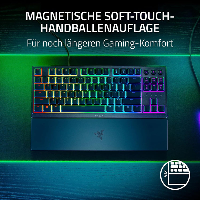 Razer Ornata V3 Tenkeyless - Kompakte Flache Gaming-Tastatur (Mecha-Membran-Switches, Tastenkappen m