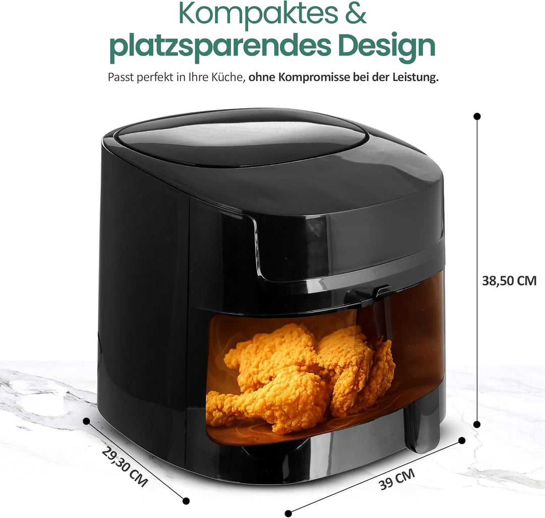 Emerio riesige digitale Heissluftfritteuse, TOP AirFryer, Frittieren ohne zusätzliches Öl, 7.2 Liter