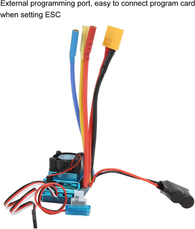 120A Fernbedienung Brushless ESC, Externer Programmieranschluss, 120A ESC, 9 Gang Beschleunigungsein
