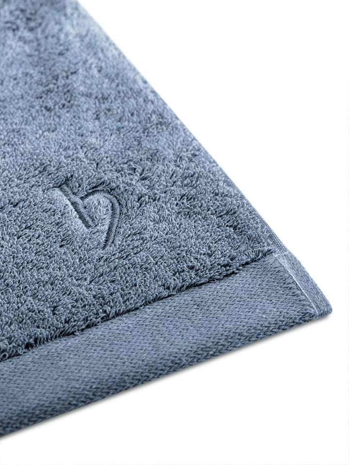 herzbach home Luxus Saunatuch 2er Set Premium Qualität aus 100% Baumwolle 80 x 200 cm 600 g/m² (Grau