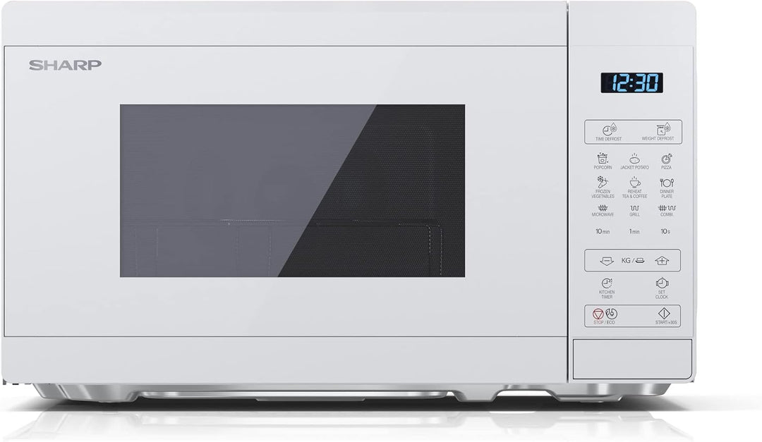 SHARP MG02E-C Mikrowelle mit Grill (Mikrowelle: 800W, Grill: 1000W, 11 Leistungsstufen, Auftaufunkti