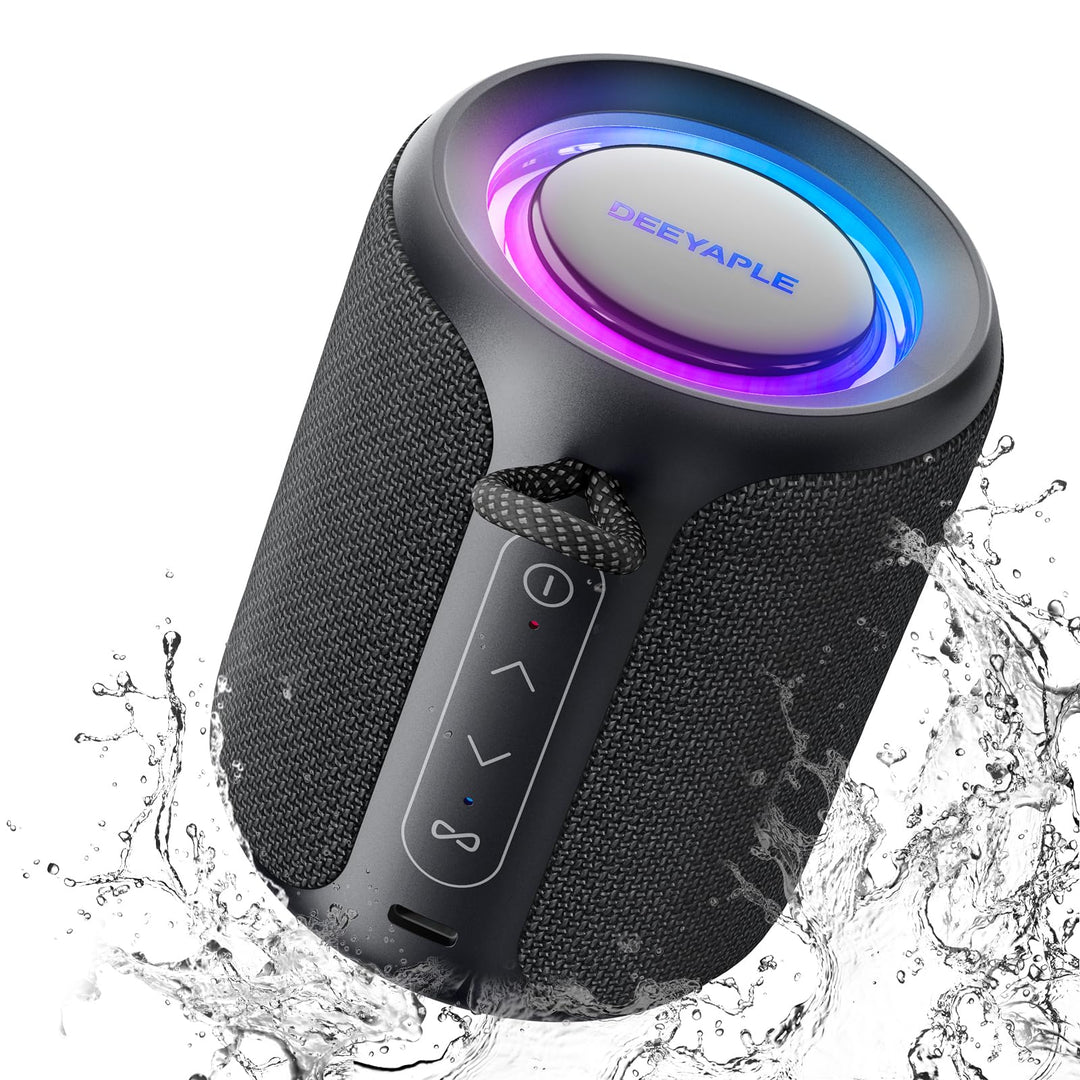 Deeyaple Bluetooth Lautsprecher Klein Tragbarer Musikbox 5.3 IPX7 Wasserdicht Kabellose Stereo Pairi