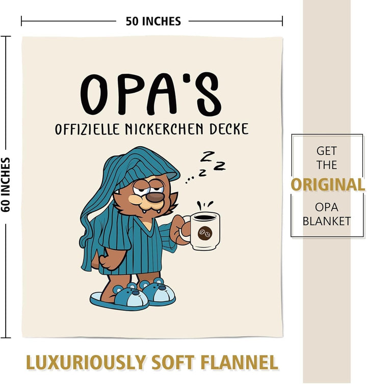 Juratar Geschenke für Opa, Personalisierte Decke Opa Geschenk Geburtstag, Vatertagsgeschenk für Opa,