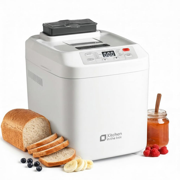Kitchen in the box Brotbackautomat mit 12-in-1 Programmen, 2 Brotgrössen, 900g, Brotbackmaschine mit