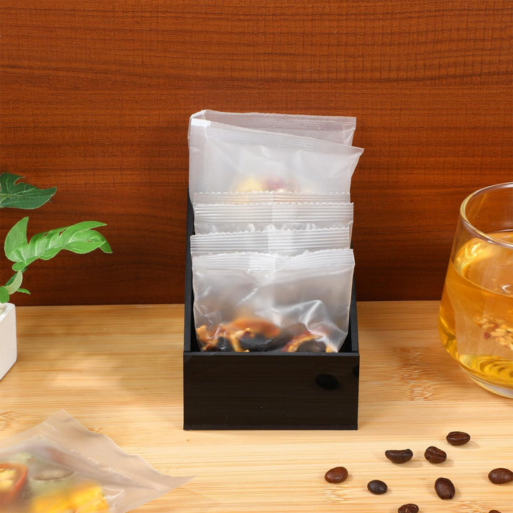 Baluue 2 Stück Kompakter Kaffee Organizer mit Separatem Fächersystem für Teebeutel Zuckertüten und G