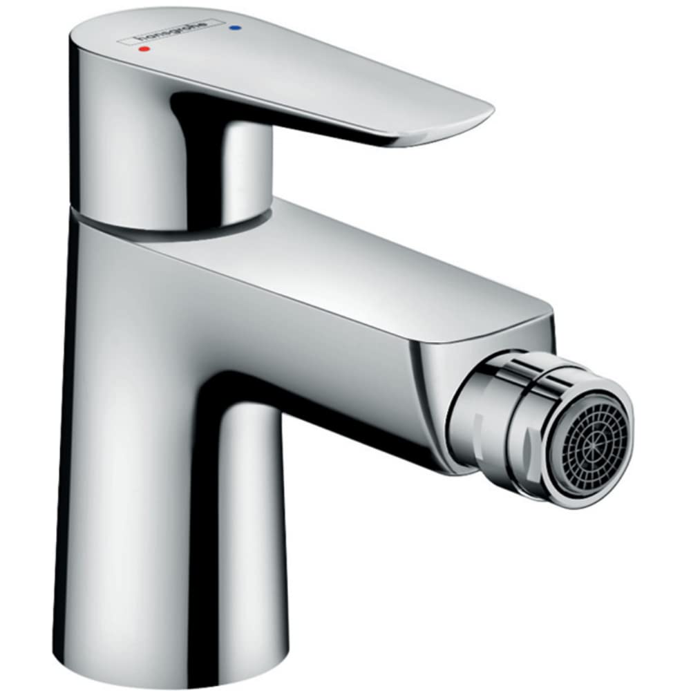 hansgrohe Einhebel-Bidetmischer Talis E, Bidetarmatur mit Auslauf Höhe 80 mm und Push-Open Ablaufgar