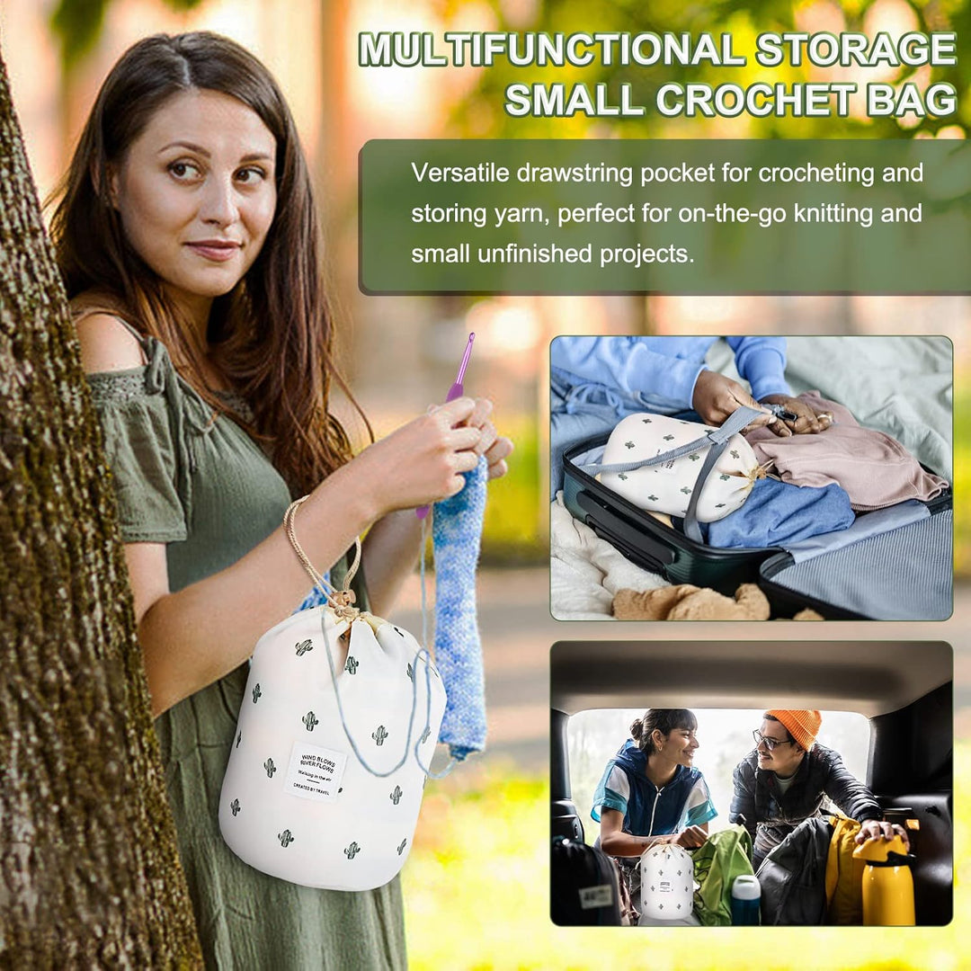 Coopay Häkelnadel set mit Klein Garn Aufbewahrungstasche, 10 Wolle zum Häkeln, 64 Stück Häkelset für