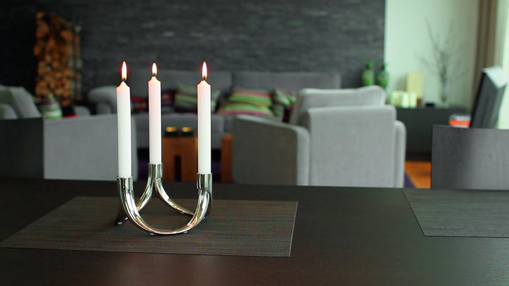 Philippi - Bow Kerzenleuchter - lässt Sich nach belieben erweitern - Designklassiker (3er Set), 3er