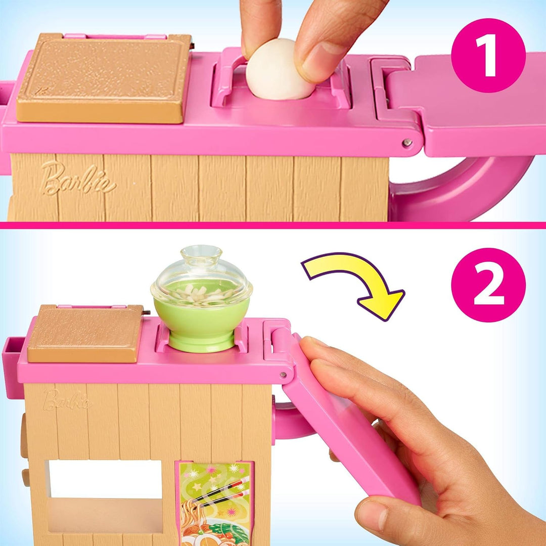 Barbie GHK43 - Pasta-Spielset mit Puppe (blond) und Arbeitsbereich, mit Zubehör und Spielknete, Spie