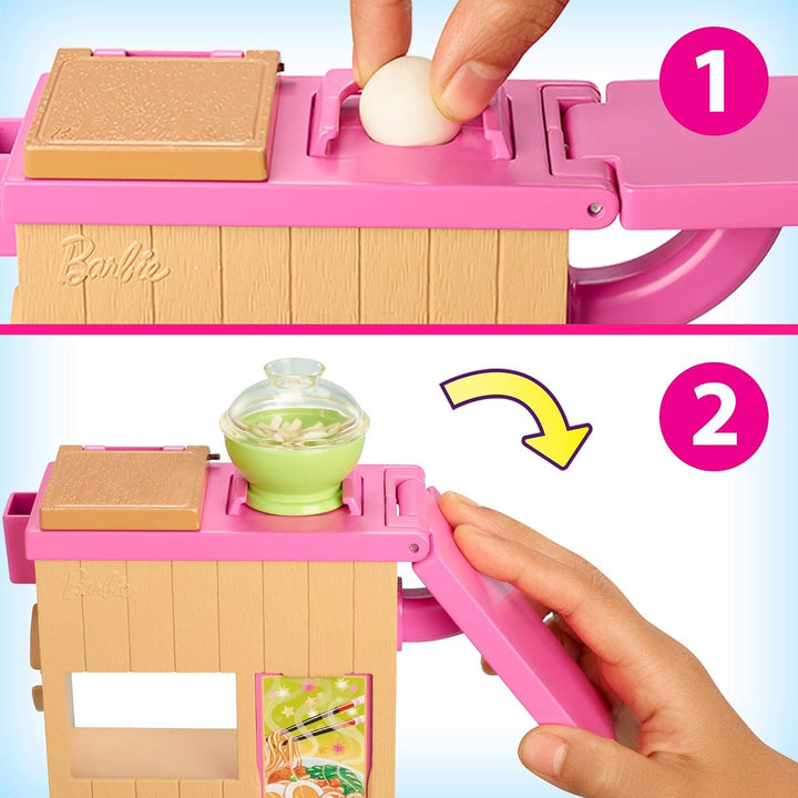 Barbie GHK43 - Pasta-Spielset mit Puppe (blond) und Arbeitsbereich, mit Zubehör und Spielknete, Spie
