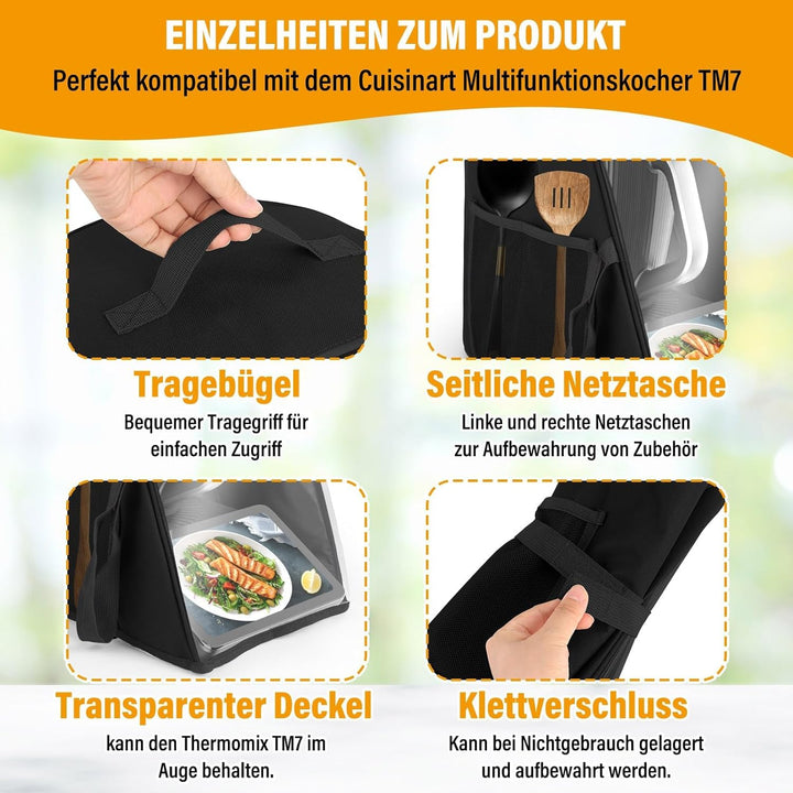 Abdeckhaube für Thermomix TM7, Haube für Thermomix Abdeckung Küchenmaschine TM7 Zubehör Ideal für de