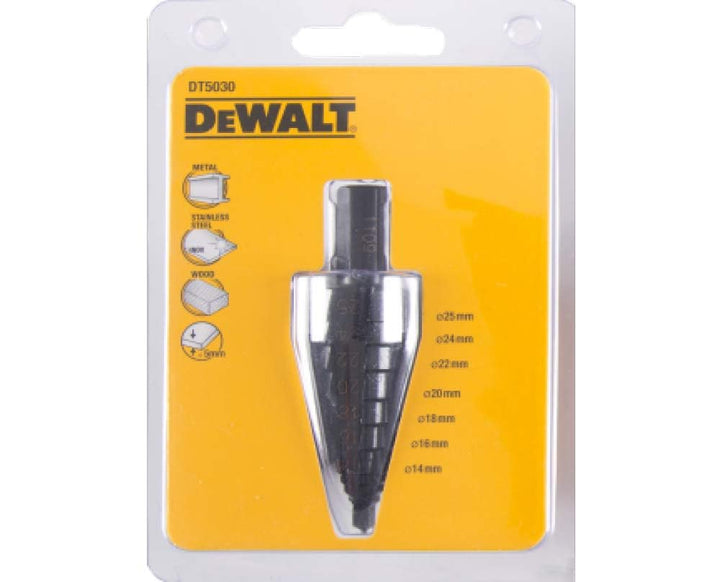 Dewalt Extreme Impact Stufenbohrer HSS-G DT5030 (14-25 mm, extrem robust, aus einem Stück gefertigt,