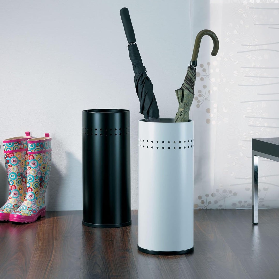 kela 421364 Schirmständer, Höhe: 50 cm, Edelstahl matt, Graphito, Schwarz, Schwarz