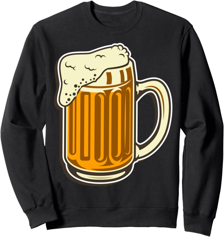 Bierglas mit perfektem Bierschaum Goldgelb Bier Sweatshirt