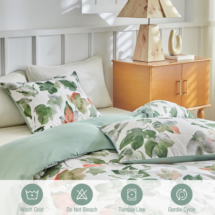 Lekesky Bettbezug für 180 cm breites Bett, mit Aquarellmuster, Mikrofaser, 3-teilig, Set aus 1 Bettd