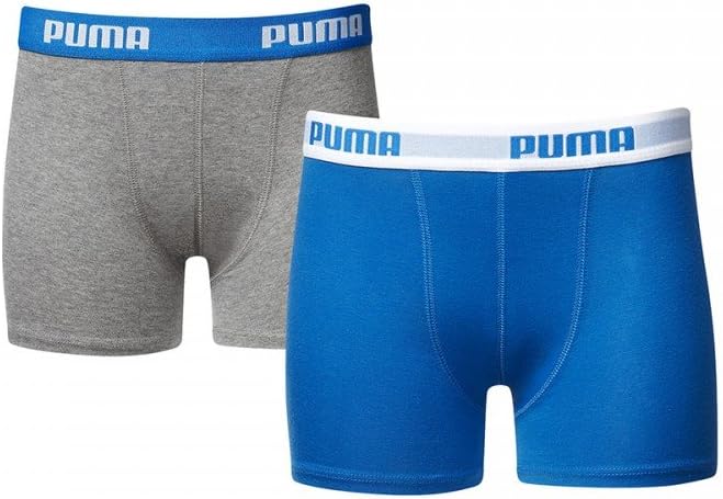 Puma Junior Boys Boxershort Basic Boys Boxer 8er Pack, Grösse:164 (XL);Farbe:blue/grey