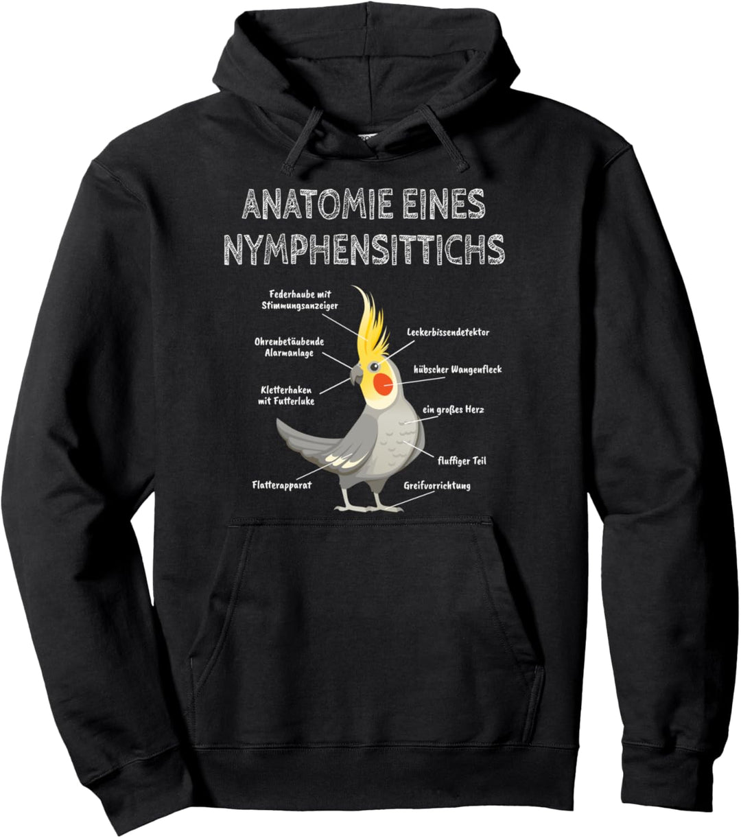 Anatomie eines Nymphensittichs Pullover Hoodie