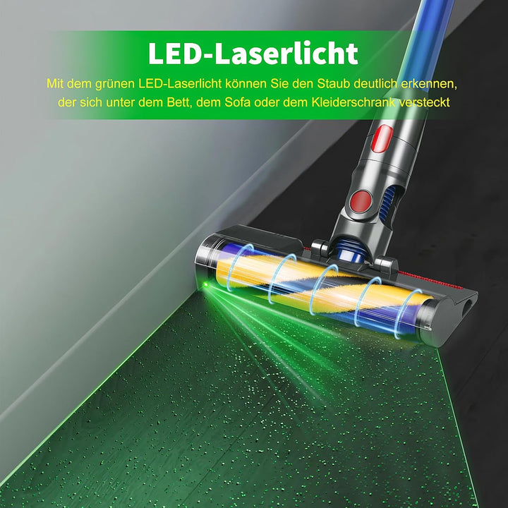 Ersatzkopf für den kabellosen Staubsauger Dyson V7 V8 V10 V11 V15, Mikrofaser-Samt-Rollenbürste mit