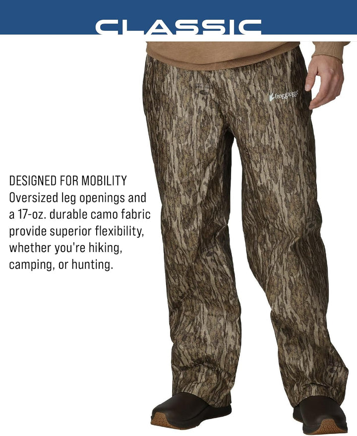 frogg toggs Herren Classic Pro Action Regenhose, Wasserdicht, Atmungsaktiv, Lang Hose S Mossy Oak Bo