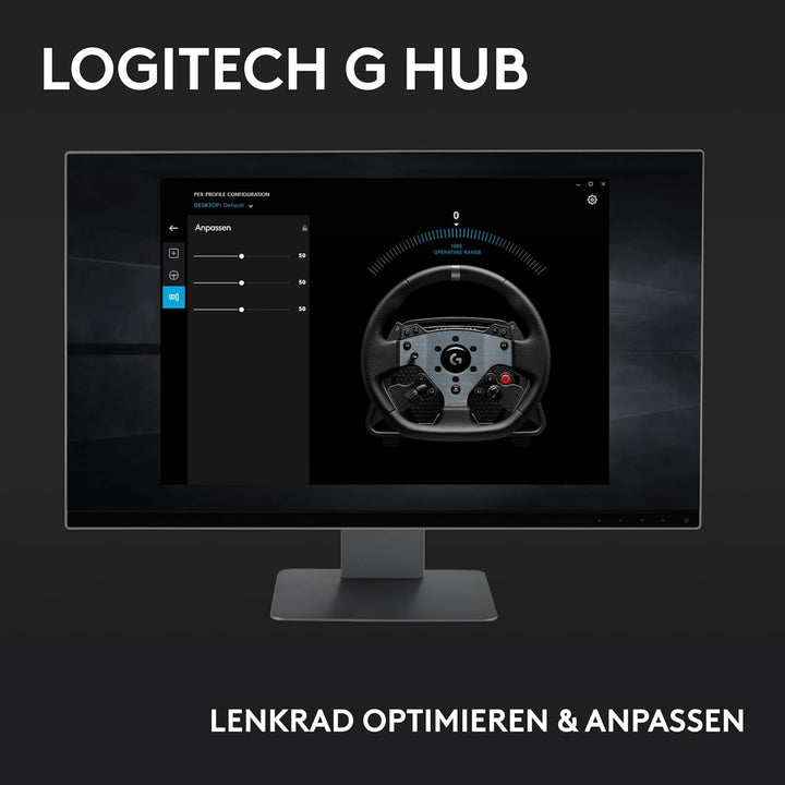 Logitech G PRO Rennlenkrad, Direktantrieb 11 Nm, TRUEFORCE Force Feedback, magnetische Schaltwippen,