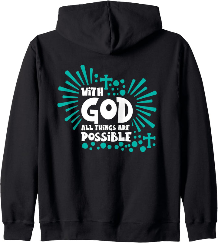 Theologen und die Bibel with God all things are possible Kapuzenjacke