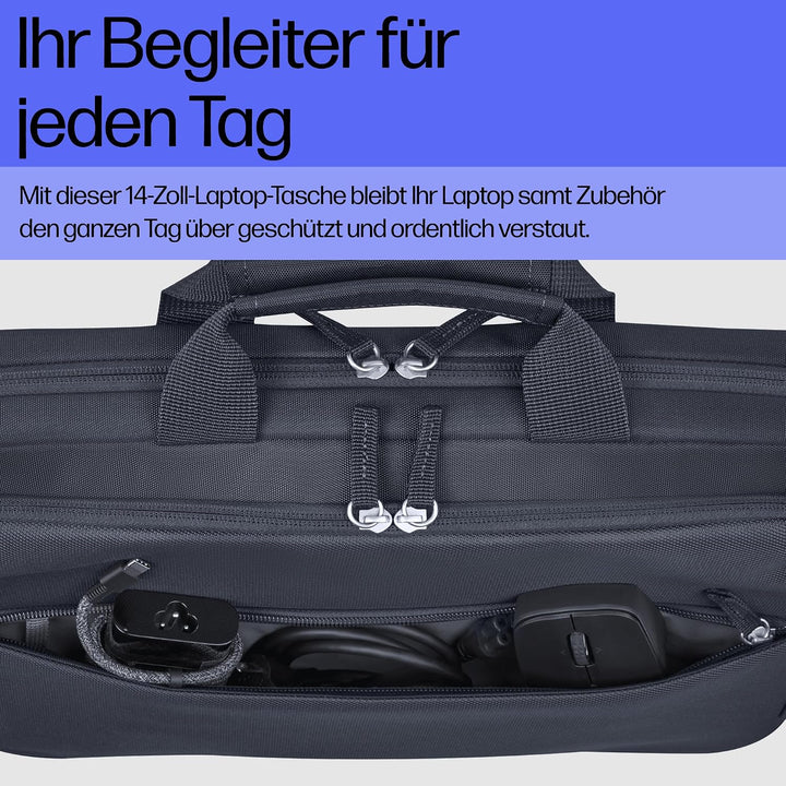 HP Everyday 14 Zoll Laptop-Tasche – Wasserabweisend, Nachhaltig, 9L Stauraum, Gepolstertes Laptopfac