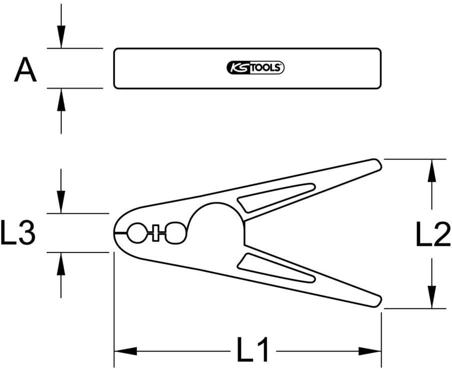 KS Tools 117.1644 Isolierte Kunststoff-Klammer, gross, 160mm