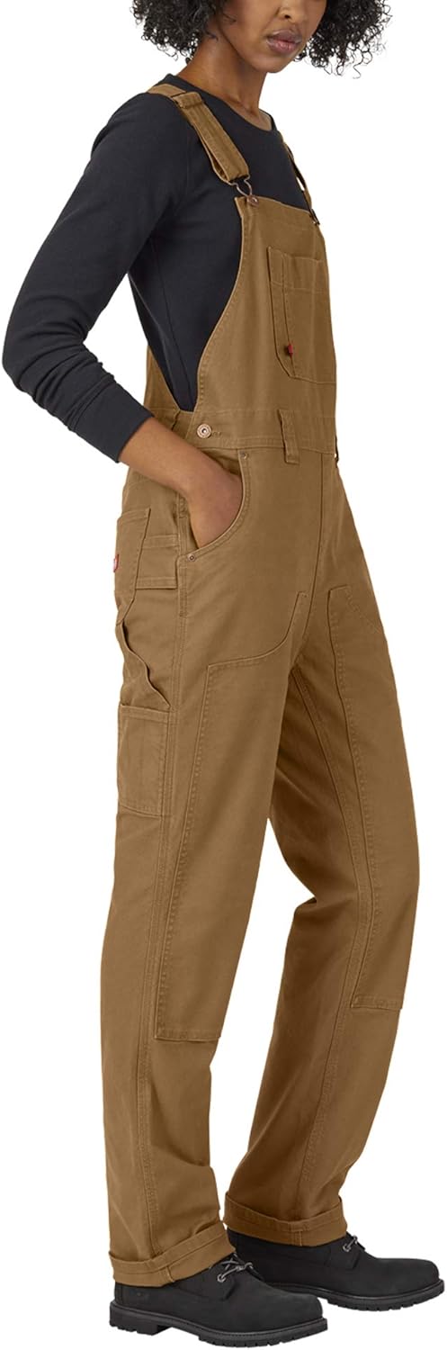 Dickies Damen Latzhose mit Zwei Vorderseiten Overall XS Braune Ente, XS Braune Ente