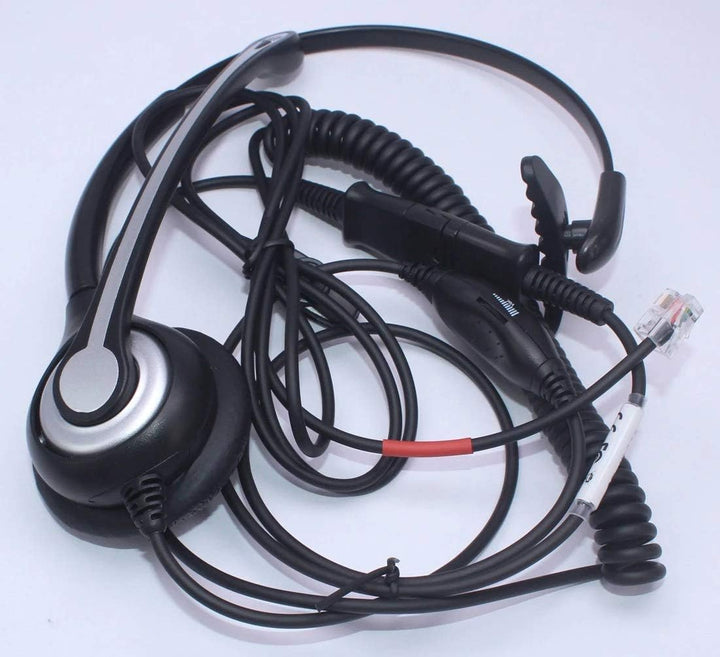 Wantek Telefon Headset RJ11 Monaural mit Noise Cancelling Mikrofon, Quick Disconnect, Festnetztelefo