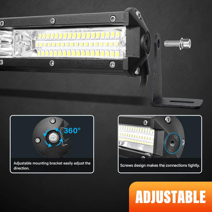 SKYWORLD 24" 61cm 216W Led Arbeitsscheinwerfer Bar Combo Offroad Led Scheinwerfer 12V mit Kabelbaum