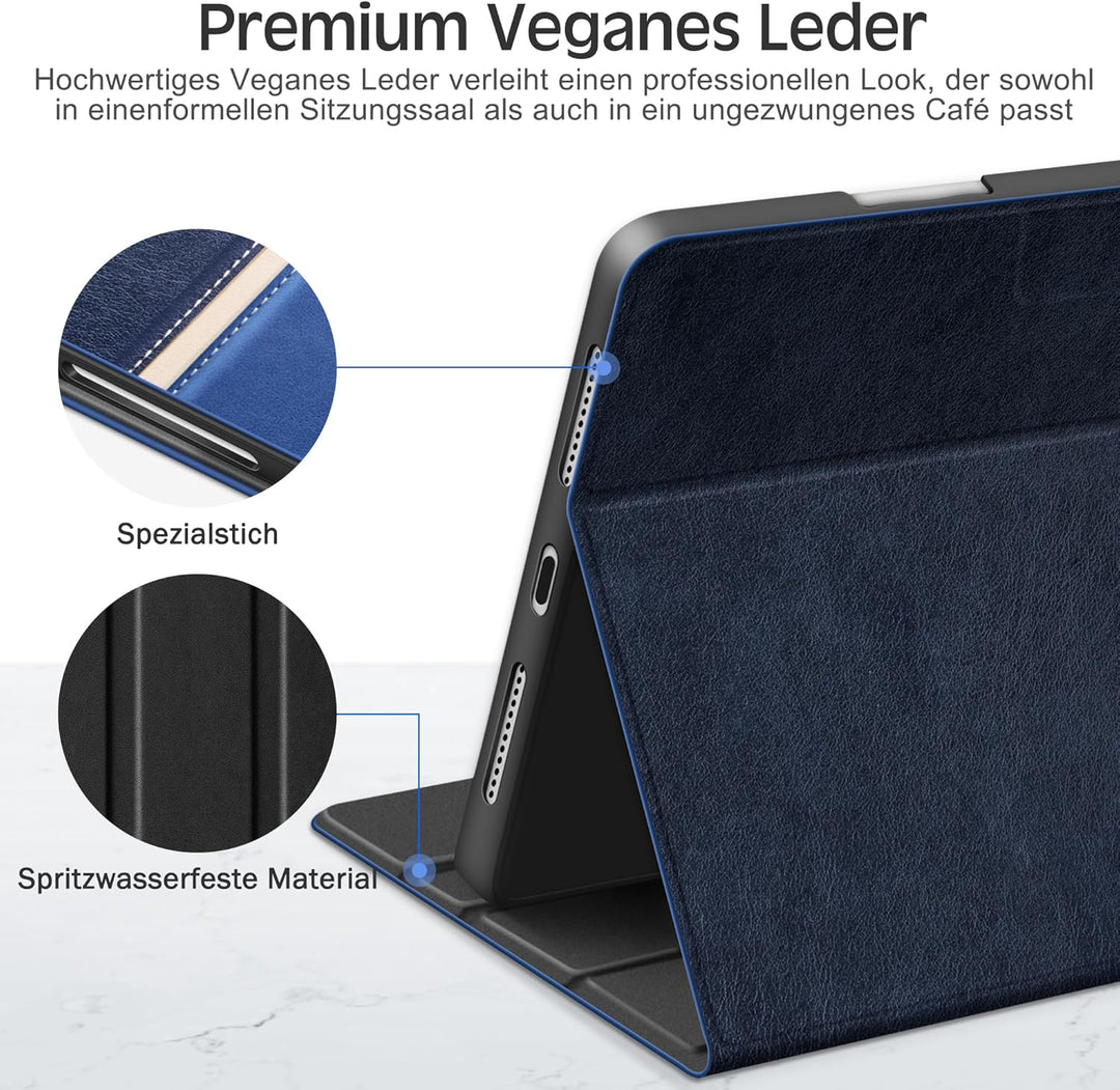 KingBlanc für iPad mini 7 Hülle (A17 Pro) 8,3 Zoll 2024, iPad mini 6 Hülle 2021 mit Stifthalter, Veg