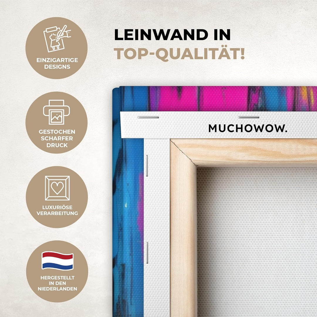 MuchoWow© Leinwandbild Gross 120x80 cm XXL Dekoration Wohnzimmer Bilder Pictures Wall Decoration Liv